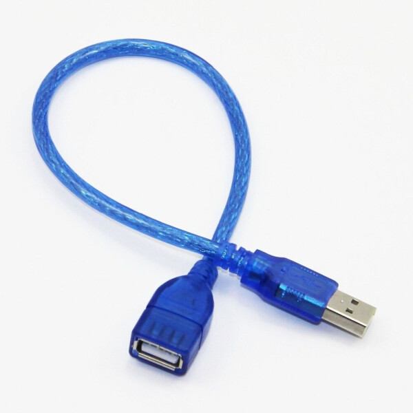 

Удлинитель USB 2.0 AM / AF, 0.3m, прозрачный синий Q200