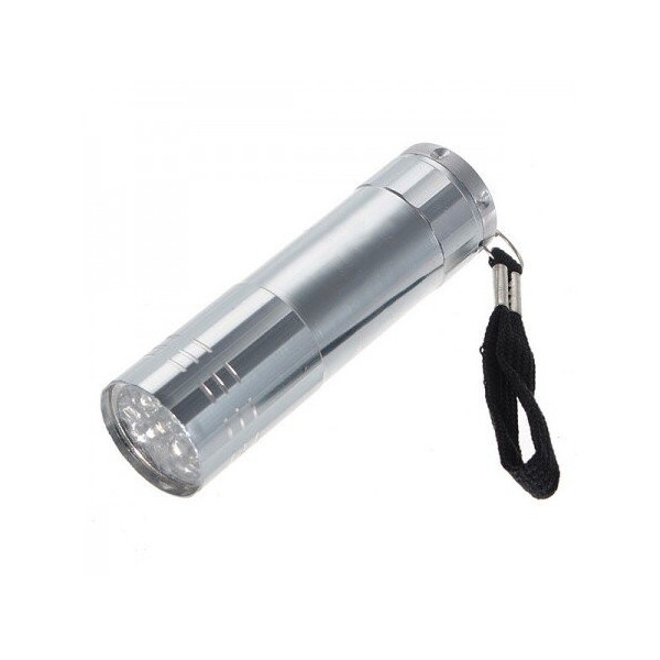 

Карманный фонарик, 9LED, Алюминий, Silver