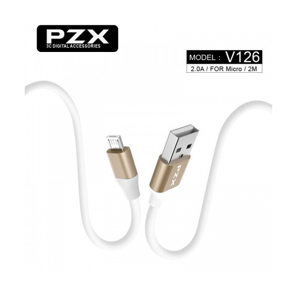 

Кабель PZX V-126, Micro-USB, Output 2.0A, White, длина 2м, BOX