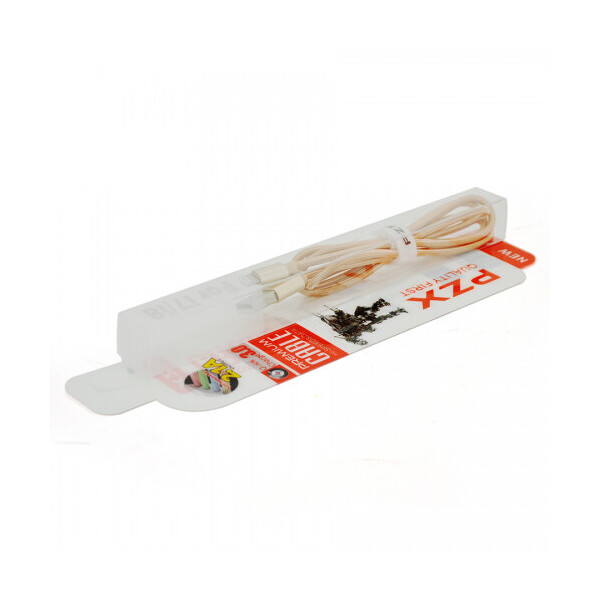 

Кабель PZX S-9, Lighting, 2,1A, Gold, длина 1м, BOX