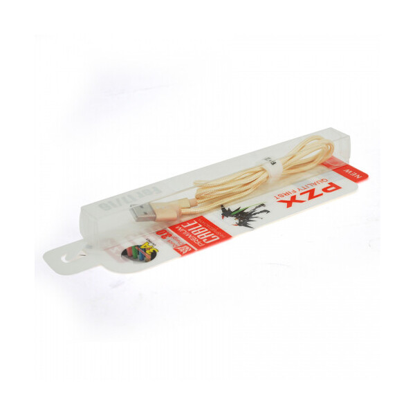 

Кабель PZX S-18, Lighting, 2.1A, Gold, длина 1м, BOX
