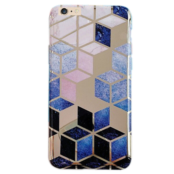 

TPU Чехол Геометрия для Apple iPhone 6/6s (4.7") Синий / Розовый (125237)
