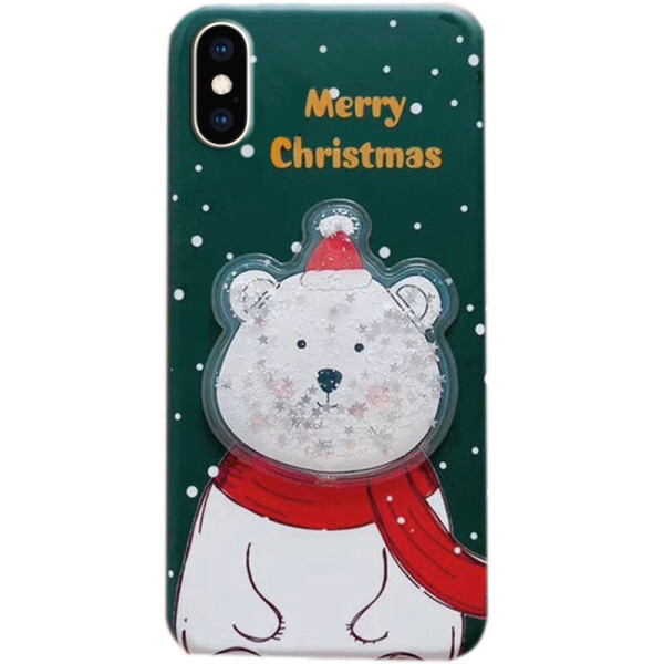 

TPU чехол Merry Christmas с жидкостью для Apple iPhone XS Max (6.5") Медведь (119079)