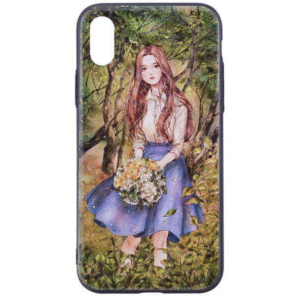 

TPU+PC чехол YCT картина для Apple iPhone X (5.8") / XS (5.8") Девочка в саду (76748)