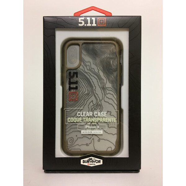 

Чехол противоударный Griffin Survivor Griffin Clear для iPhone X/XS Coyote + Transparent