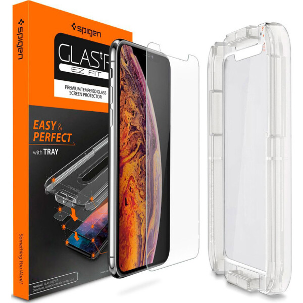 

Spigen GLAS.tR SLIM EZ FIT для iPhone 11 Pro/X/XS (1 стекло + рамка для поклейки)