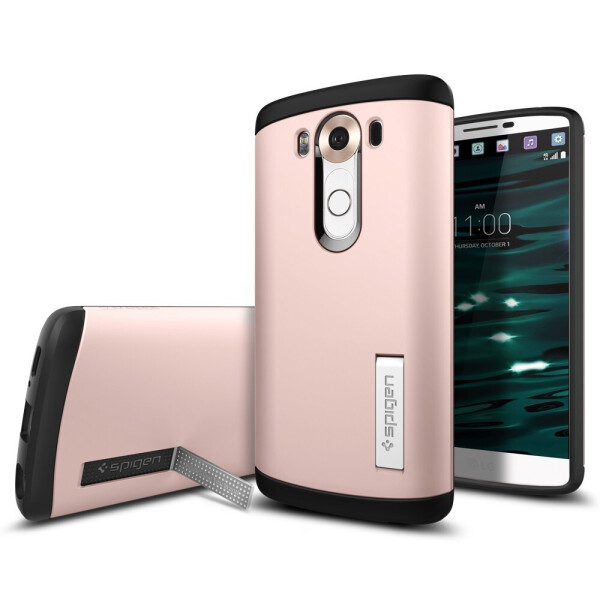 

Чехол Spigen Slim Armor противоударный для LG V10 Rose Gold