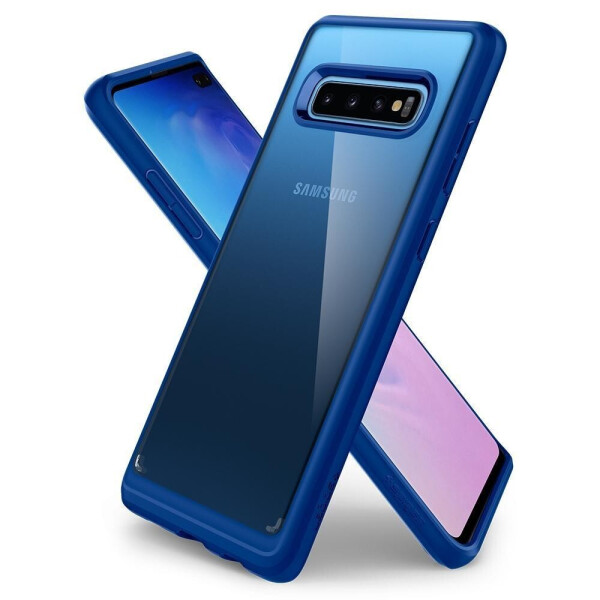 

Чехол прозрачный противоударный Spigen Ultra Hybrid для Samsung Galaxy S10 Plus Prism Blue