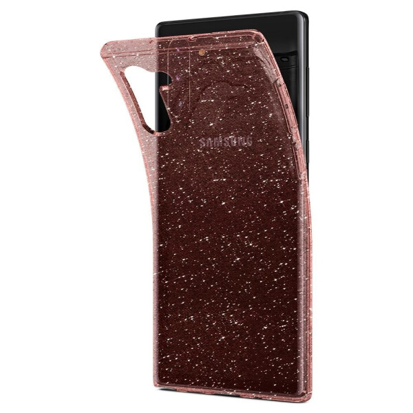 Чехол прозрачный с блестками Spigen Liquid Crystal Glitter для Samsung Galaxy Note 10 Rose Quartz