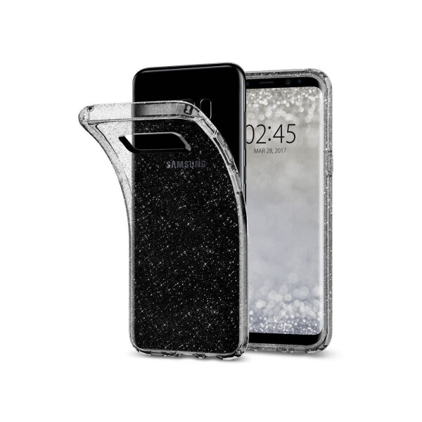 

Чехол прозрачный с блестками Spigen Liquid Crystal Glitter для Samsung Galaxy S8 Space Quartz