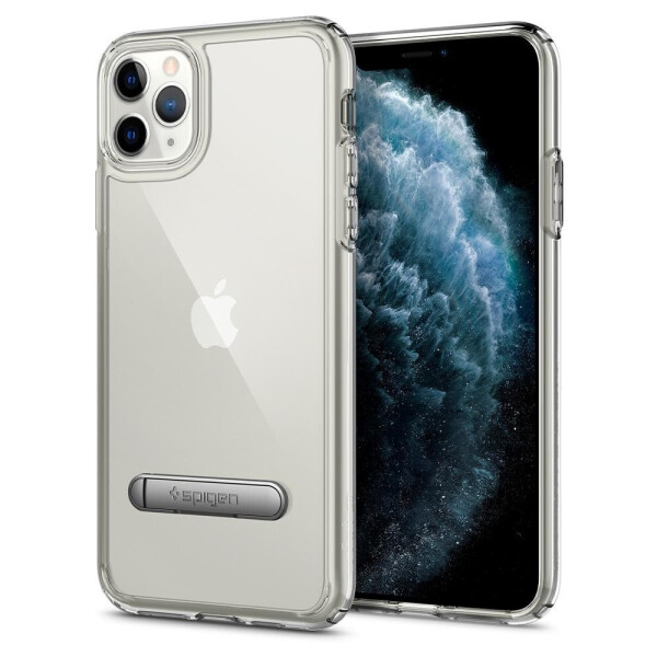 

Чехол прозрачный с подставкой Spigen Ultra Hybrid S для Iphone 11 Pro Max Crystal Clear