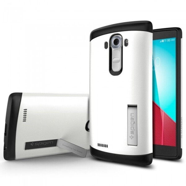 

Чехол противоударный Spigen с подставкой для LG G4 White