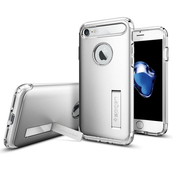 

Чехол противоударный с подставкой Spigen Slim Armor для Iphone 7/8 Satin Silver