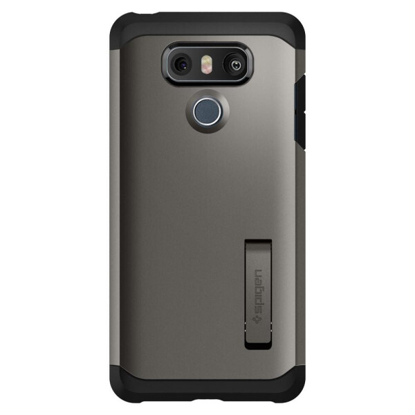 

Чехол противоударный с подставкой Spigen Tough Armor для LG G6 Gun Metal