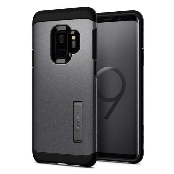 

Чехол противоударный с подставкой Spigen Tough Armor для Samsung Galaxy S9 Graphite Gray