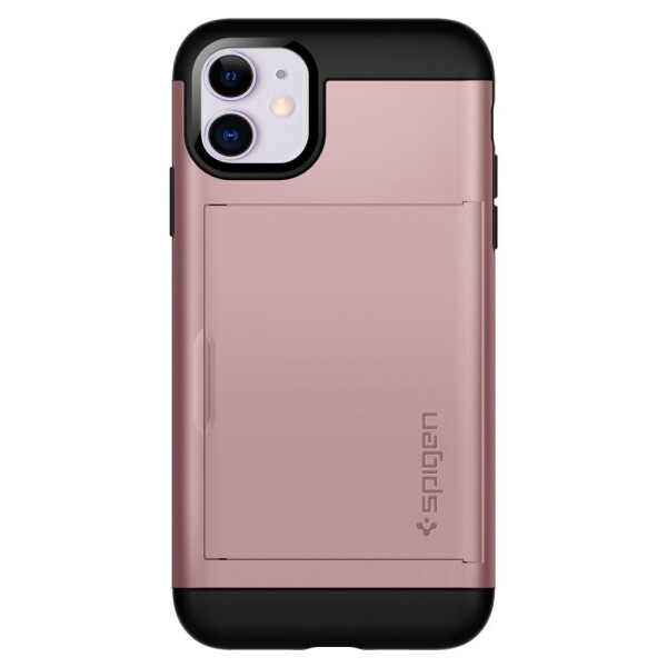 

Чехол с отделением для карт Spigen Slim Armor CS для Iphone 11 Rose Gold
