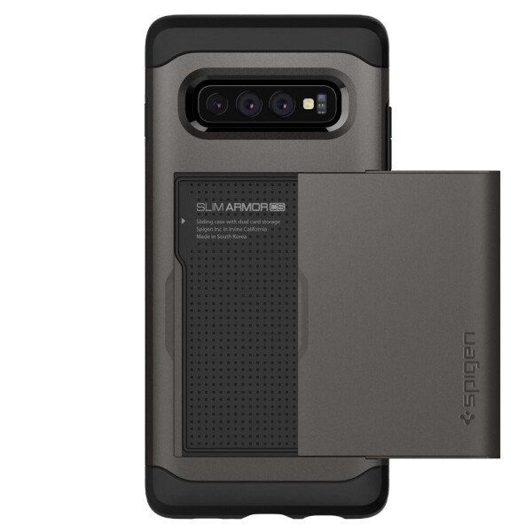 

Чехол с отделением для карт Spigen Slim Armor CS для Samsung Galaxy S10 Plus Gun Metal