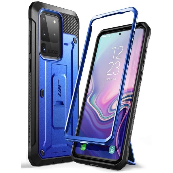 

Противоударный чехол с подставкой Supcase Unicorn Beetle Pro для Samsung Galaxy S20 Metalic Blue