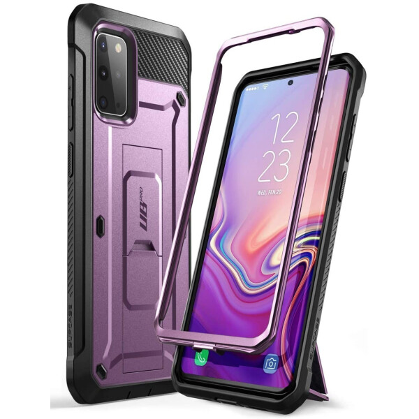 

Противоударный чехол с подставкой Supcase Unicorn Beetle Pro для Samsung Galaxy S20 Plus Purple