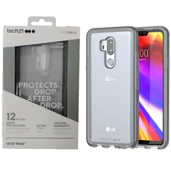

Противоударный чехол Tech21 Evo Check для LG G7 ThinQ Mid Gray