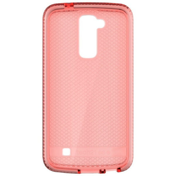 

Противоударный чехол силиконовый прозрачный Tech21 Evo Check для LG K10 2016 Pink