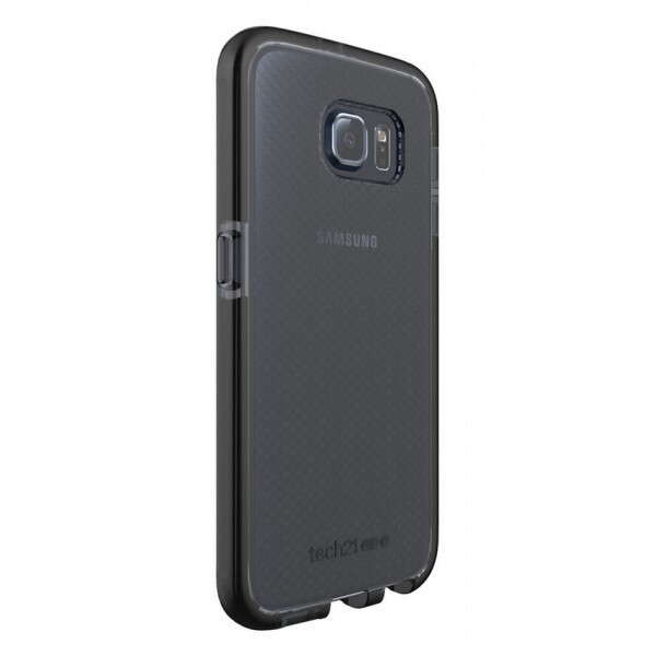 

Противоударный чехол силиконовый прозрачный Tech21 Evo Check для Samsung Galaxy S6 Smoke Black