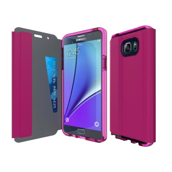 

Чехол книжка Tech21 D3O Tactical Wallet для Samsung Note 5 Pink