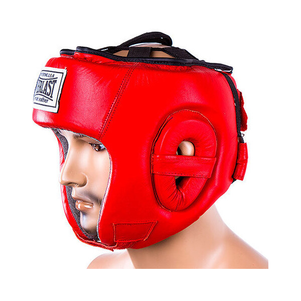 

Боксерский шлем кожаный открытый Everlast EV-480-R размер M