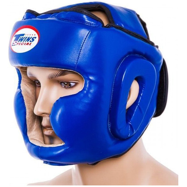 

Боксерский шлем с полной защитой Twins BWS-475-bl размер XL