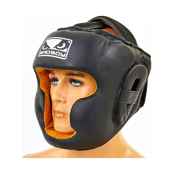 

Боксерский шлем с полной защитой кожаный Bad Boy Spider VL-6622 черный Размер M