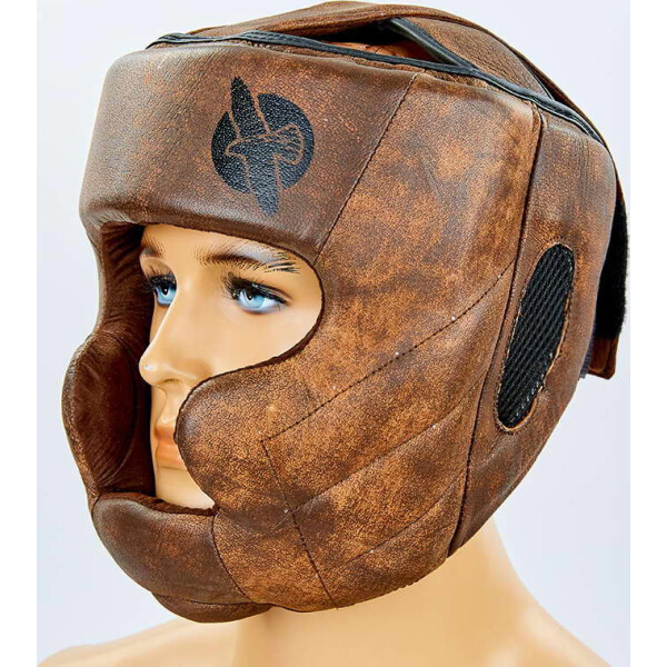 

Боксерский шлем с полной защитой кожаный HAYABUSA KANPEKI VL-5781 коричневый Размер M