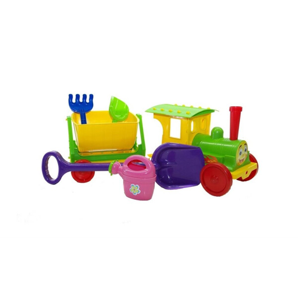 

Поезд с прицепом Doloni Toys Зеленый с песочным набором (bc-fl-1109)