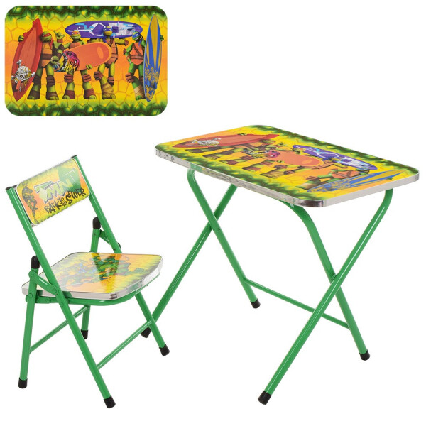

Столик со стульчиком складной Bambi Ninja turtles A19-NJ Green (A19-NJ)