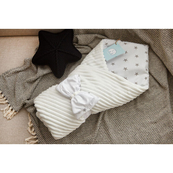 

Конверт-одеяло для новорожденного плюш Stripse+бязь Осень ТМ Добрый Сон 100х80 см Белый
