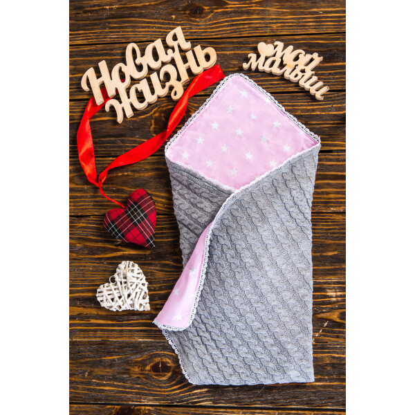 

Конверт-одеяло вязка+бязь Добрый Сон Серый