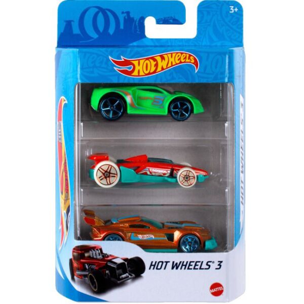 

Набор из 3-х базовых машинок Mattel Hot Wheels в ассорт. (K5904)