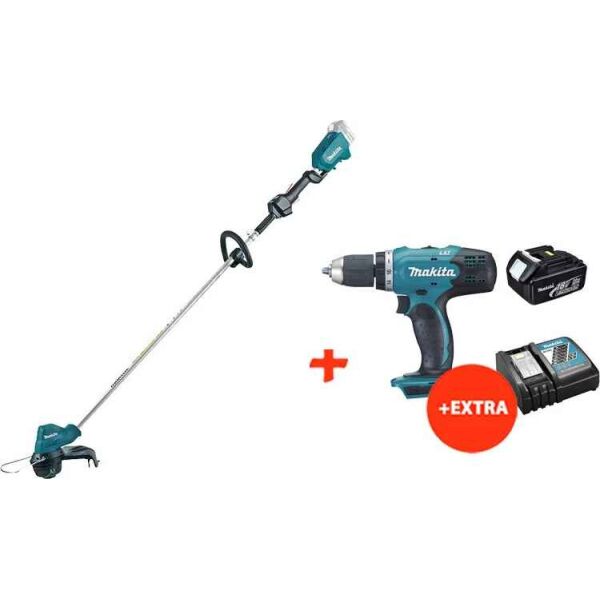 

Аккумуляторная коса Makita DUR187LZ+аккумуляторная дрель-шуруповерт Makita DDF453RFX7 (DUR187LRFX7)