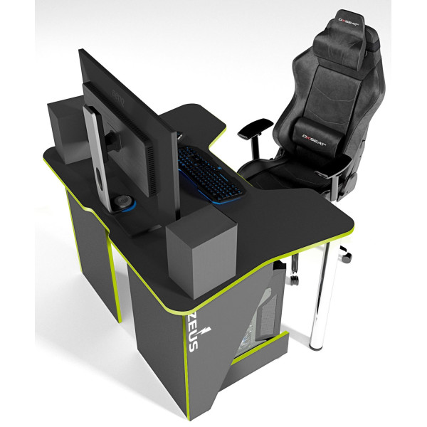 

Стол игровой ZEUS IGROK-3L, черный/зеленый с LED подсветкой