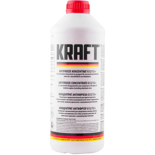 

Антифриз Antifreeze Сoncentrate KRAFT G12/G12+ 1,5 л