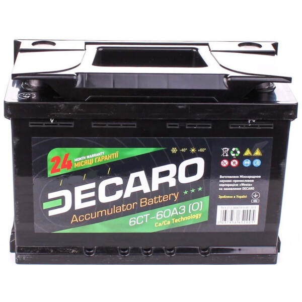 

Автомобильный аккумулятор DECARO PROFI 50Ah-12v L, EN480