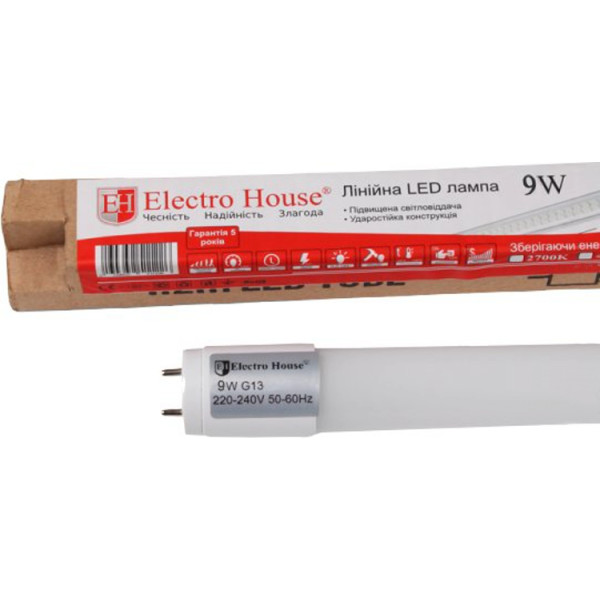 

Лампа светодиодная Electro House T8 9W (EH-LMP-12402)