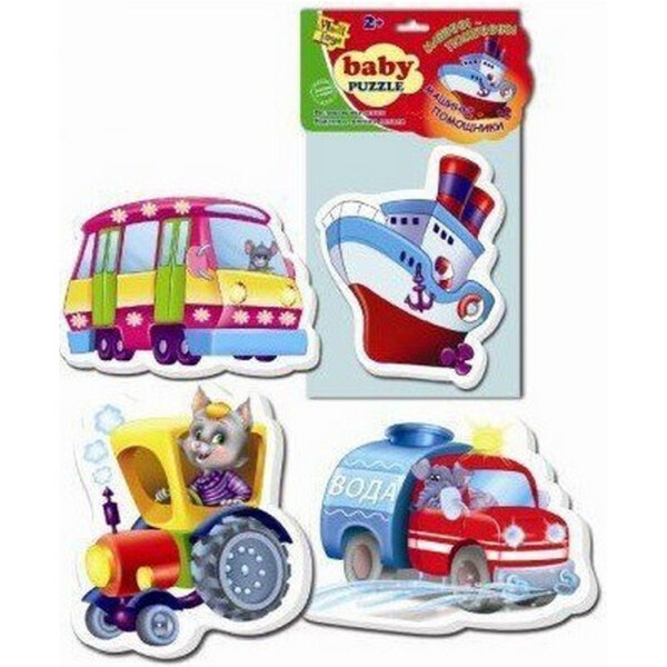 

Беби пазлы Vladi Toys Машины-помощники VT1106-78 (укр)
