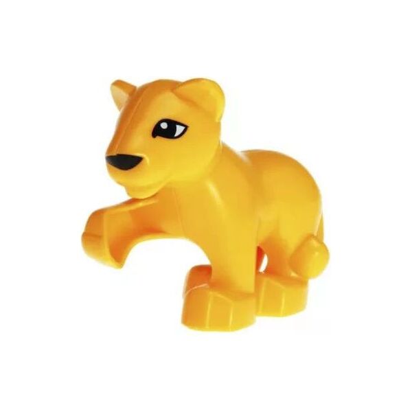 

LEGO DUPLO Lion Baby - Cub, Raised Paw, Eyes Top Straight Pattern (54300c01pb01-used)