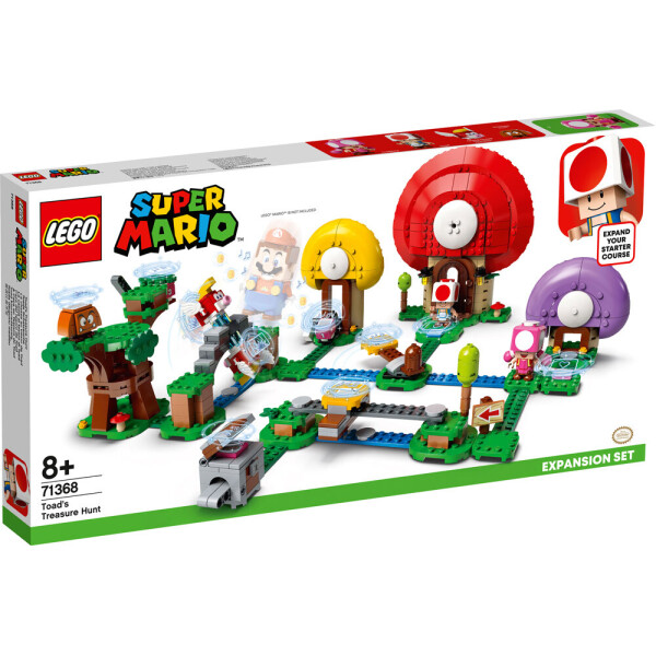 

LEGO Super Mario Погоня за сокровищами Тоада дополнительный набор 464 детали (71368)
