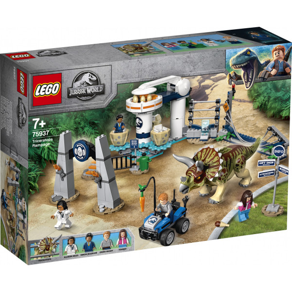 

Конструктор LEGO Jurassic World Нападение трицератопса (75937)