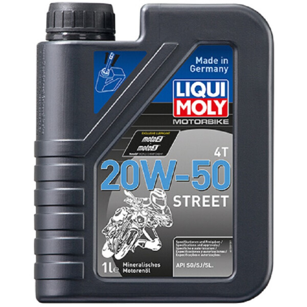 

Моторное масло Liqui Moly MOTORBIKE 4T 20W-50 STREET 1л