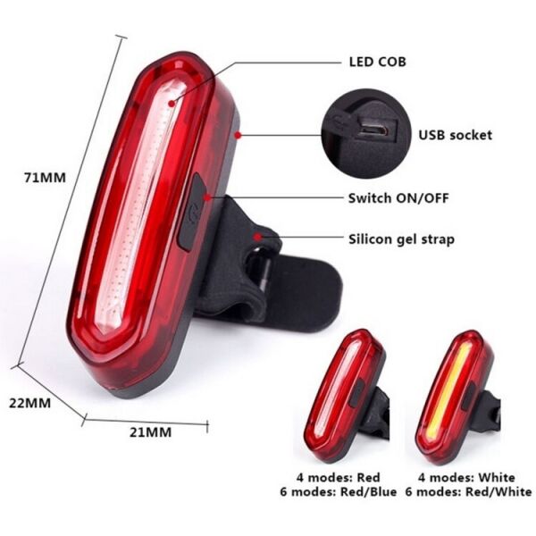 

Фонарь габаритный задний (стекло) BC-TL5434 LED, USB, (красный) (10157_14726)