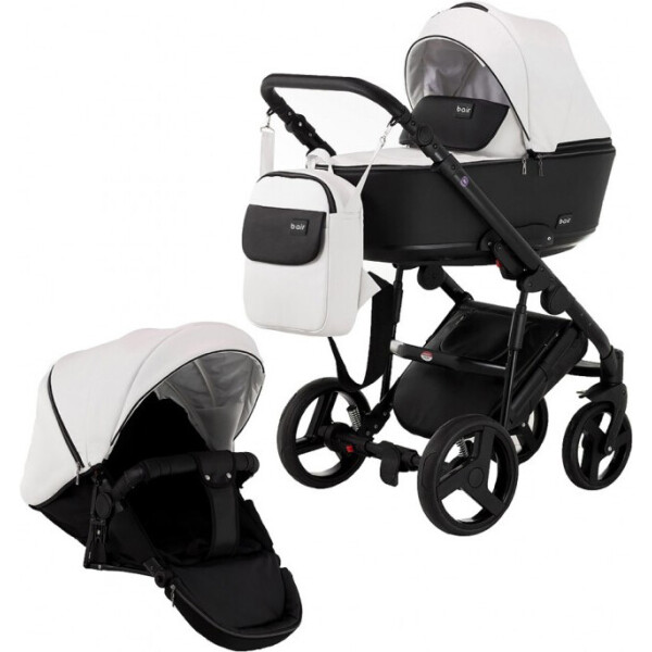 

Коляска 2 в 1 Bair Mirello кожа 100% M-200/30 слоновая кость - черный