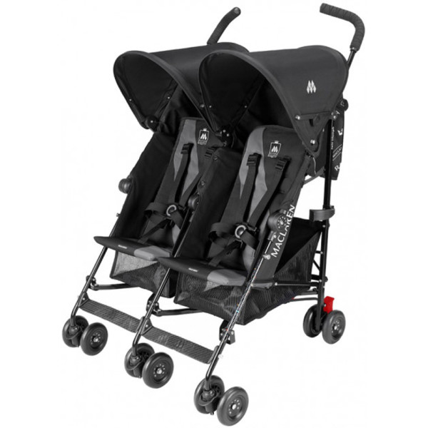 

Детская коляска для двойни Maclaren Twin Triumph black цвет черный-серый (WM1Y120032)