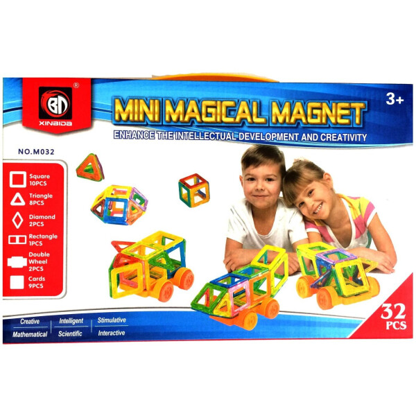 

Магнитный конструктор QUNXING, 32 детали (M032)
